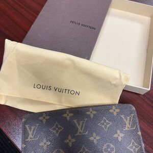 Louis Vuitton Brown and Tan Monogram Pouch